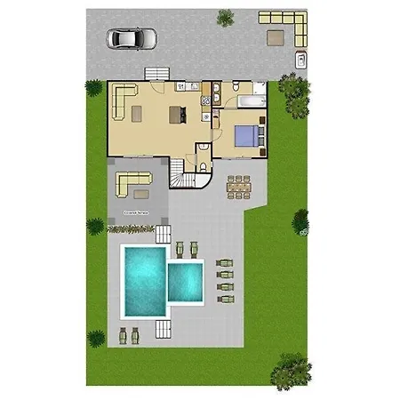 Sleeps 7 Pool Air Con Wifi * Lardos